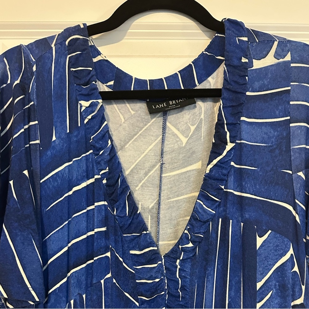 Lane Bryant Striped Blue and White Maxi Dress - Picture 4 of 4